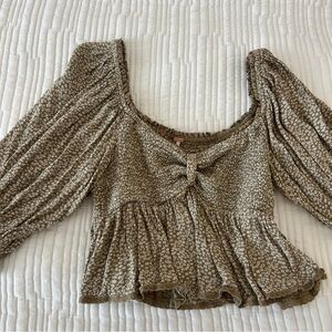Free People Cropped Blouse